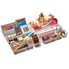 Sold and shipped by mdesign. Ezoware 8 Piece Drawer Organizer Tray Set Extra Large Narrow Clear Plastic Container Storage Bins For Vanity Desk Kitchen Bathroom Cosmetics Makeup Cabinet 12 6 X 3 1 X 2 Inch Buy Online