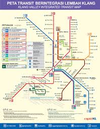 The klang valley integrated transit system is an integrated transport network that primarily serves the area of klang valley and greater kuala lumpur. Kuala Lumpur Transport Map