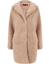 Bodhi Longline Midi Borg Teddy Coat In Oatmeal