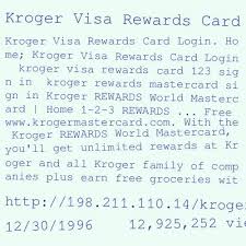 The card issuer may stop card offers and promotions without notice. Kroger 123 Visa Card Login Login Page