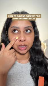 How to colour correct using @Huda Beauty faux filter colour corrector in  Mango #makeup #hyperpigmentation #browngirlmakeup #fyp