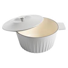 The classic heat retention of cast iron is combined with a modern enameled exterior in this 12 fry pan from martha stewart collection. Martha Stewart 5 Quart Round Enameled Cast Iron Dutch Oven With Lid Warm Grey Walmart Canada