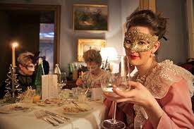 Decorate for a masquerade party. Premium Photo Classic Masquerade Party