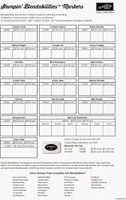 Stampin Up Blendabilities Sampler Chart Pdf Including New