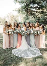 Bridesmaid Dresses For Garden Wedding Pastel Bridesmaid Dresses Bridesmaid Dresses Color Palette Peach Bridesmaid Dresses