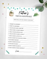 Birthday Activities For Adults Father S Trivia Father S Day Holiday Keepsake Game At Home Game Instant Digital Download Printable Game In 2020 Father S Day Games Birthday Games For Adults Printable Games
