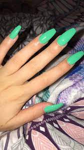 Green Mint Coffin Ballerina Long Acrylic Nails Acrylicnailssquoval Green Acrylic Nails Mint Green Nails Pink Acrylic Nails