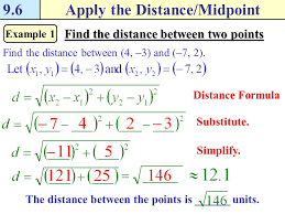 Remember that a line segment is the portion of a straight line that directly connects two given points. Vocabulary The Distance Between Any Two Points X 1 Y 1 And X 2 Y 2 Is Distance Formula 9 6apply The Distance Midpoint The Midpoint Of A Line Segment Ppt Download