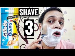 Gillette Guard Third Shave | How Many Shaves Gillette Guard ? - YouTube