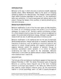 Think back to when you took your introduction to psychology course. Doc Behaviour Modification Adeka Sunday Academia Edu