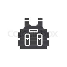 Bulletproof Vest Vector Icon Filled Stock Vector Colourbox