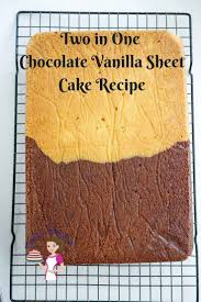 Having More Than One Flavor Is Always A Treat In Cakes Just Like This Chocolate Vanilla Sheet Cake It Simple Vanilla Sheet Cakes Sheet Cake Recipes Sheet Cake