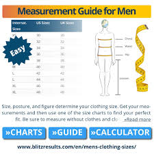Print and cut out the ring sizer at the bottom of the size guide. Men S Size Charts Conversions Pants Shirts Waist Chest