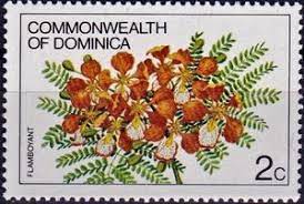 Our dominica flowers catalog has been curated by best local dominica florist and is available our flower delivery network in dominica is across all the cities and can be delivered same day or later. Stamp Flamboyant Dominica Flowers And Fruits Mi Dm 731 Sn Dm 717 Sg Dm 765a
