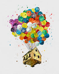 Up Balloon House Watercolor Art Watercolor Disney Disney Art Disney Wallpaper