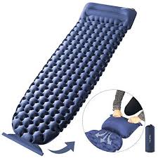 Olarhike Camping Sleeping Pad For Backpacking Ultralight Compact Camping Pad With Pillow Inflatable Sleeping Mat For Hiking Travelling Blue All4hiking Co Camping Sleeping Pad Camping Pad Sleeping Pads