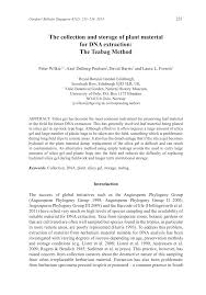 Check spelling or type a new query. Pdf The Collection And Storage Of Plant Material For Dna Extraction The Teabag Method