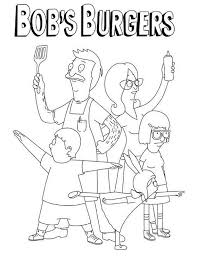 Bobs Burgers Coloring Sheet Online Bobs Burgers Coloring Pages Cartoon Coloring Pages