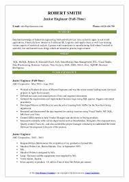 Learn how to structure and format list your work experience in reverse chronological order (oldest to newest) because employers are more interested in your recent work to judge your. Junior Engineer Resume Samples Qwikresume