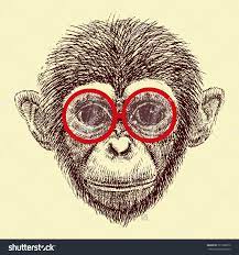 Stock Vector Vector Art Handmade Illustration Monkey Round Glasses Iarangutang Chimpanzees Symbol Of The 321306812 Jpg 1500 1600 Vector Art Illustration Art