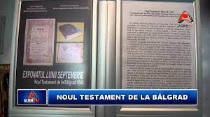 „noul testament sau înpăcarea, sau leagea noao. Noul Testament De La Balgrad Youtube