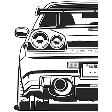 Nissan Skyline R34 Gtr Fragment Scroll Right T Shirts Covers Posters Stickers Already Available In My Stor Nissan Skyline Gtr Nissan Gtr R34 Skyline Gt
