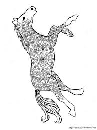 Colorare Cavallo Disegno Mandala Su Un Cavallo