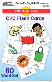 This Cvc Flash Card Pdf File Includes Jpegs Print Ready Files In Pdf Format And A Chart For Posting To A Flashcards Elementary Education Activities Cvc Words