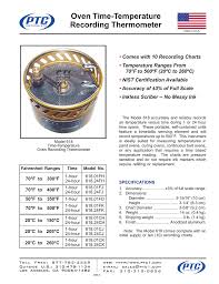 Oven Time Temperature Recording Thermometer