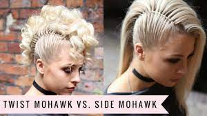 Long sleek braids that are nicely braided in a mohawk and pompadour on the top of the head are exactly what we meant when we. Twist Mohawk Vs Side Mohawk By Sweethearts Hair Youtube
