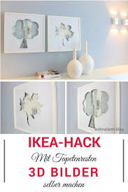 Ikea Hack 3d Bilder Mit Tapetenresten Im Ribba Bilderrahmen 3d Bilder Selber Machen Ikea Diy 3 D Bilder