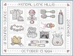 Baby cross stitch fox birth announcement pattern birth sampler nursery cross stitch birth record baby boy gift red orange green. Counted Cross Stitch Pattern Yesterday S Child Birth Etsy Borduren Baby Borduren Baby