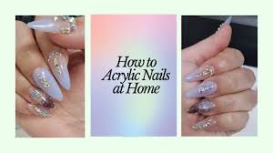 Purple sparkles ombre coffin | high quality nails tutorial. How To Acrylic Nails At Home Violet Ombre Almond Nails Youtube