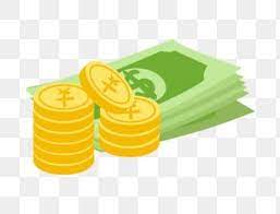 Yellow Gold Coin Golden Gold Coins Green Paper Money Cartoon Illustration Money Clipart Hand Drawn Financial Illustration Financial Wealth Png And Vector Wit Gold Coins How To Draw Hands Money Clipart