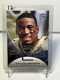 2007 Fleer Ultra Fresh Faces Calvin Johnson #CJ Rookie RC HOF