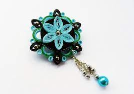 Paper Flower Brooch In Quilling Technique By Vasariahcreations 9 80 Quilling Jewelry Paper Quilling Jewelry Quilling Flowers