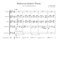 Free melodies, music sheets for pan flutes. Halloween Kahoot Theme For String Orchestra Sheet Music For Violin Cello Viola Contrabass More Instruments Mixed Ensemble Musescore Com