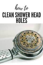 How To Clean Shower Head Holes Shower Cleaner House Cleaning Tips Shower Heads