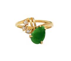 18k Hge Faux Jade Cz Ring Hard Gold Electroplate Cubic Etsy Vintage Gold Rings Fancy Rings Green Stone