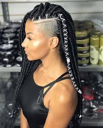 23 Badass Braids With Shaved Sides For Women Stayglam Goddess Braids Hairstyles Box Braids Shaved Sides Braids With Shaved Sides