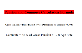 We have a pension but like much of the us i suspect ours will be taken away at some point with an optional lump sum buyout. Calculation Formula For Pension And Commute