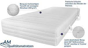 Testsieger, gut (2,1), getestet h3, 90x200. 1000 Federn 7 Zonen Taschenfederkernmatratze Am Qualitatsmatratzen