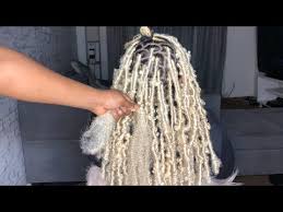 Maybe you would like to learn more about one of these? 613 Blonde Butterfly Locs Tutorial Distressedlocs Youtube