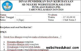 Soal pkn kelas 1 sd bab 1 hidup rukun dan kunci jawaban. Soal Ph Uh Kelas 3 Tema 1 Sub Tema 3 Terbaru Portal Pendidikan