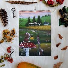 2021 Wall Calendar 2021 Fairytale Wall Calendar 2021 Magical Wall Calendar 2021 Whimsical Wall Calendar Art Cale In 2020 Art Calendar Fairy Illustration Illustration