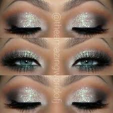 Silver Glitter Eye Makeup Look For Blue Eyes Glittery Eye Makeup Silver Eye Makeup Silver Glitter Eye Makeup
