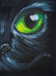 Beginner Black Cat Face Paint Easy Black Cat The Art Sherpa Gallery The Art Sherpa Community The Art Sherpa Black Canvas Paintings Cat Painting Black Canvas Art