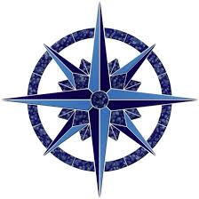 Compass Medallion 1 Ceramic Pool Mosaic Blue Water Pool Mosaics Mosaic Pool Mosaic Glazed Ceramic Tile