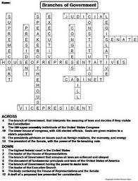 The separation of power among independent branches within the government itself was another layer of security against concentrated power. Branches Of Government Worksheet Civics Crossword Puzzle By Science Spot