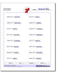 Scientific Notation Exponents Worksheet Scientific Notation Exponents Worksheet Scientific Notation Exponent Worksheets Scientific Notation Practice
